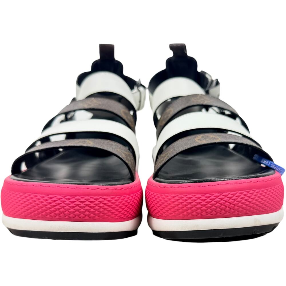 Louis Vuitton Archlight Leather Monogram Sandals White Pink Size 41 - Picture 4 of 10